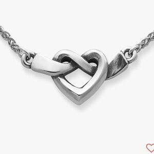 James Avery Silver Heart Knot Necklace